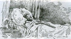 Muerte de don Quijote, ilustración de Gustave Doré