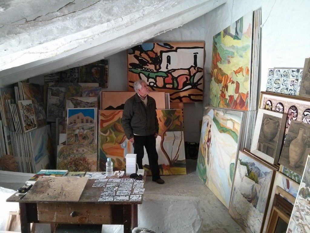 Antonio Rodríguez Agüera en su estudio.