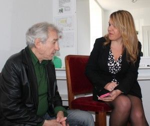 Un momento de la entrevista.