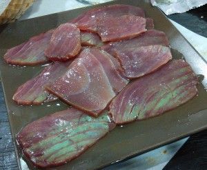 Mojama de atún.