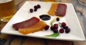 Mojama con membrillo.