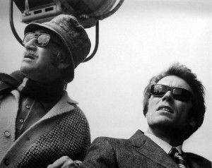 Don Siegel y Clint Eastwood, durante el rodaje de 'Harry el sucio'.