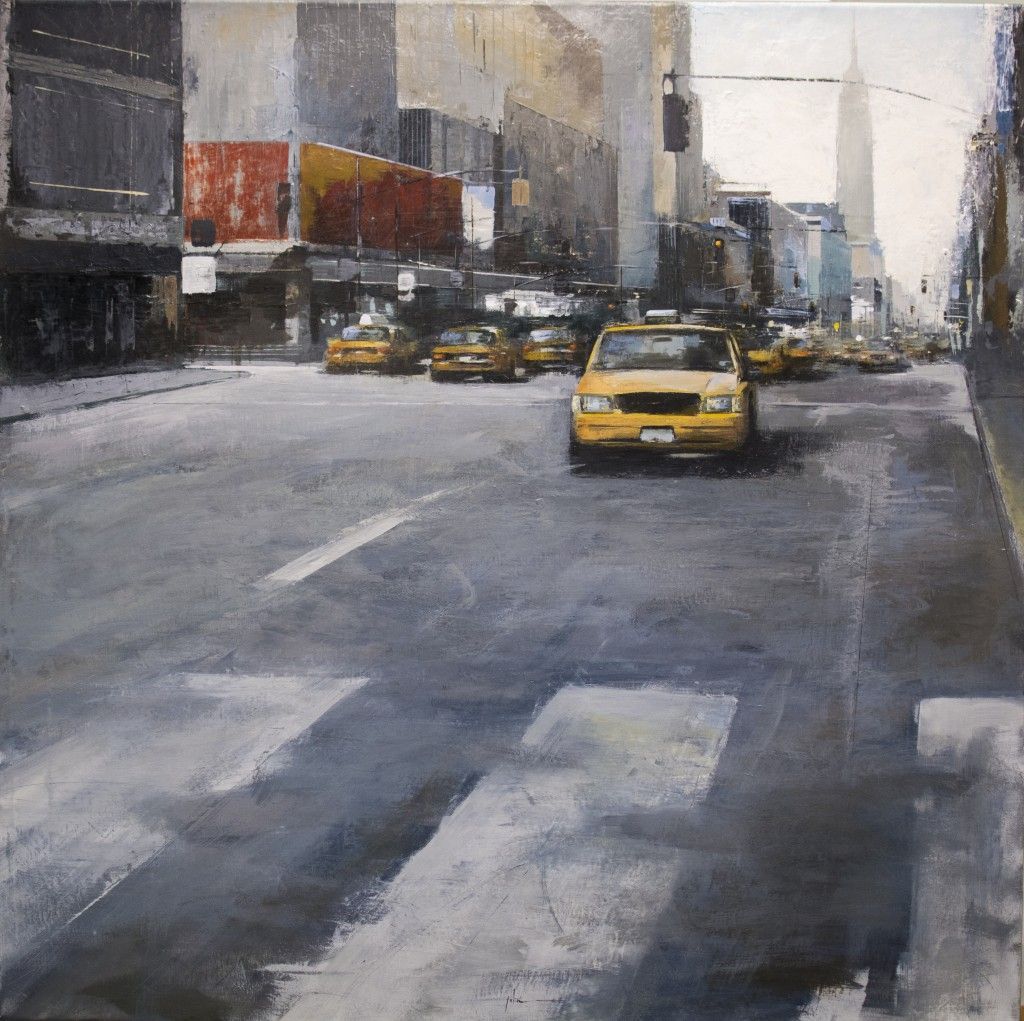 Un paisaje urbano del artista.