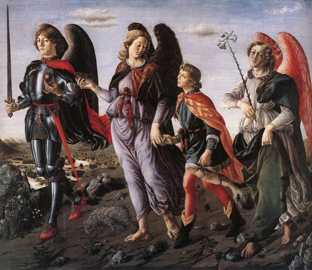 Los tres arcángeles con Tobías, de Francesco Botticini.
