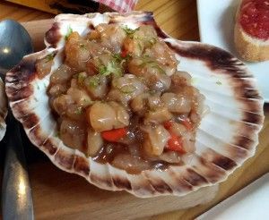 Tartar de vieiras, de La Candela (Cádiz)
