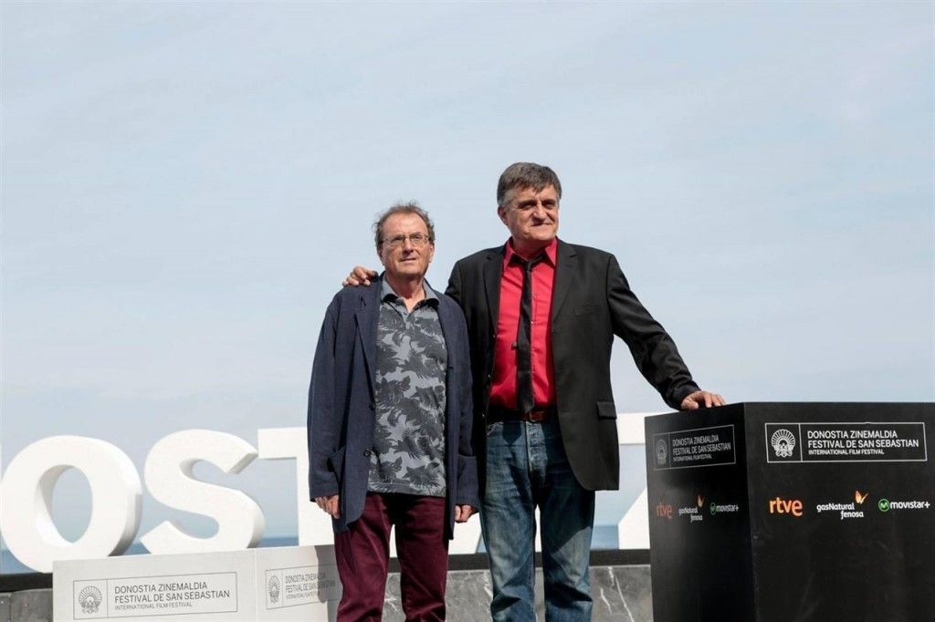El Gran Wyoming y Pere Joan Ventura, en San Sebastián.