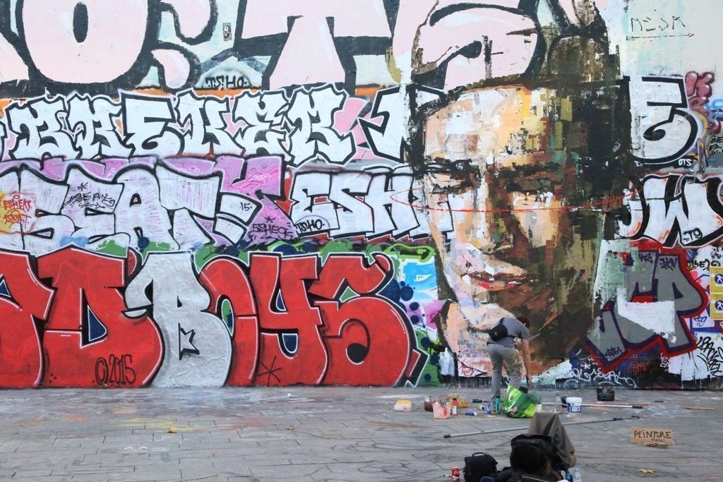 Uno de los murales del artista portuense.