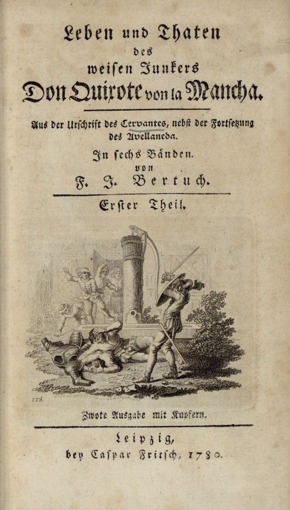 Una versión alemana del 'Quijote' de 1780.