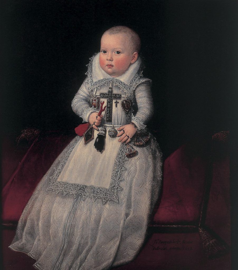 Ana de Austria con sus amuletos, retratada por Juan Pantoja de la Cruz.