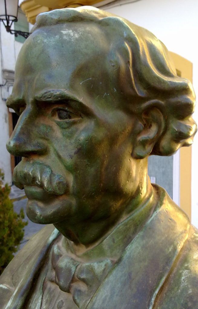 Busto de García Gutiérrez en Chiclana. Foto: Taetro.