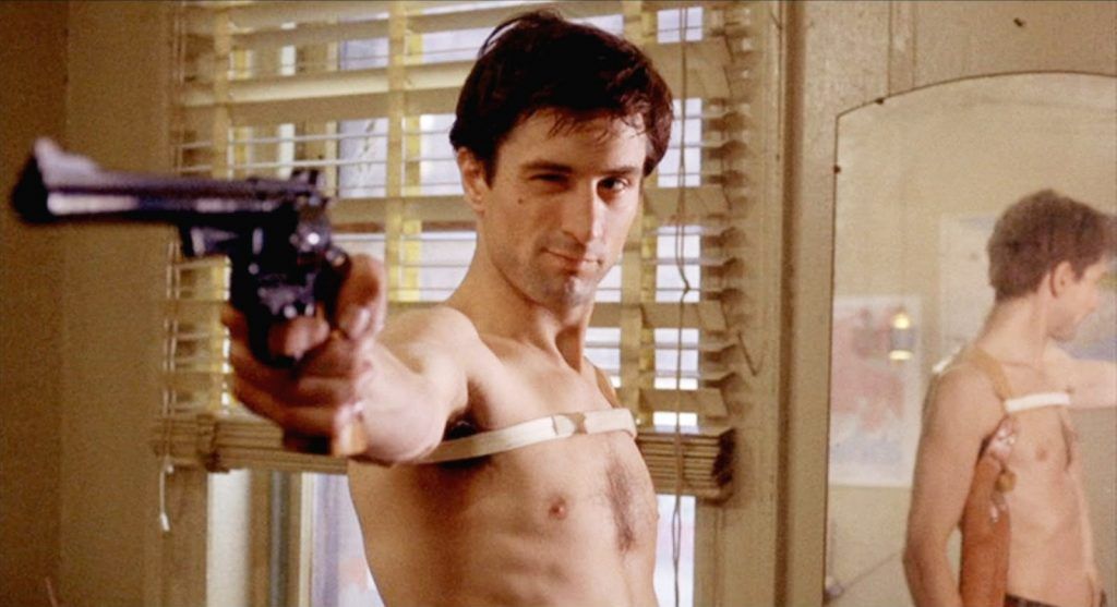 Robert de Niro en el papel de Travis Bickle .