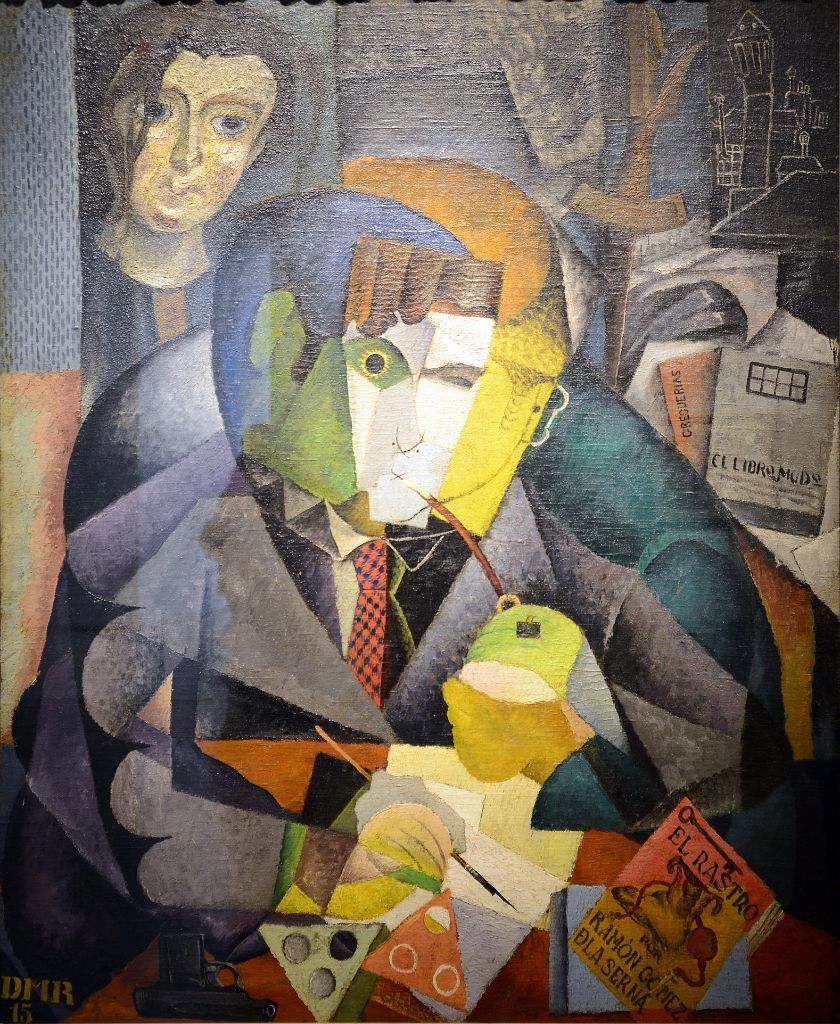Ramón Gómez de la Serna retratado por Diego Rivera.