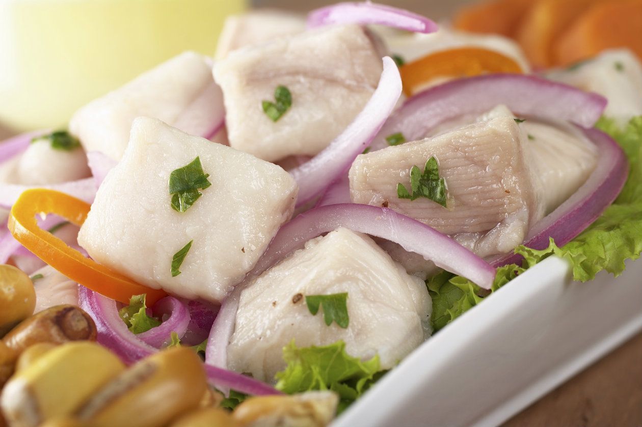 Ceviche peruano.