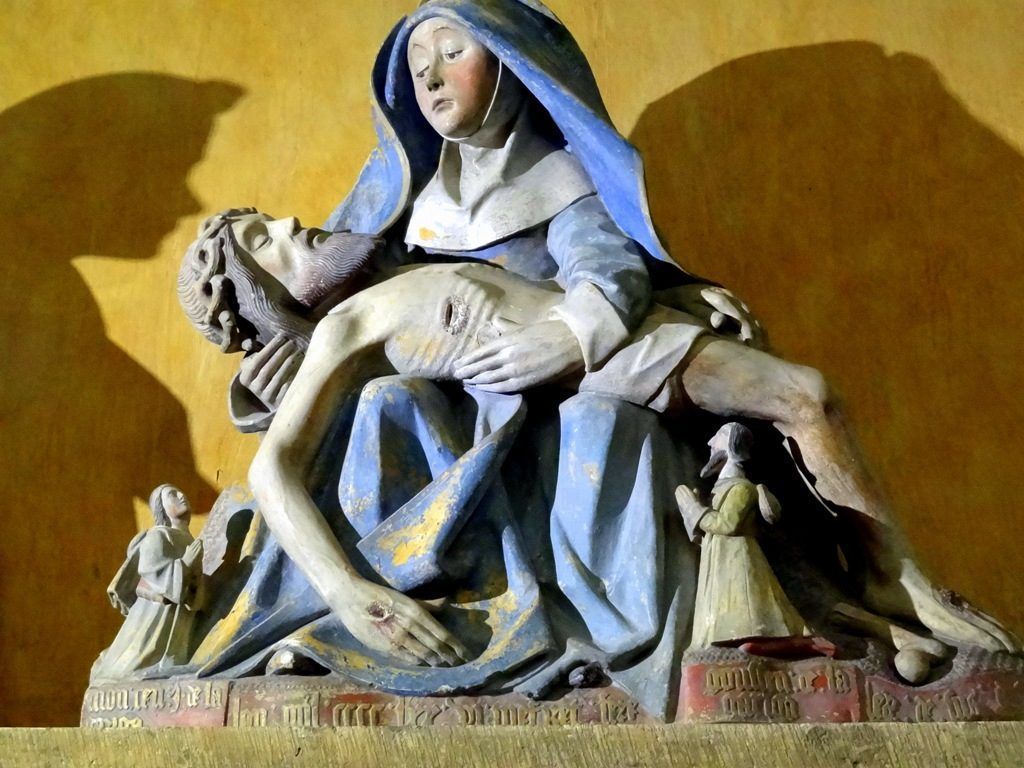 Detalle de 'La Piedad' de la abadía de Moissac.