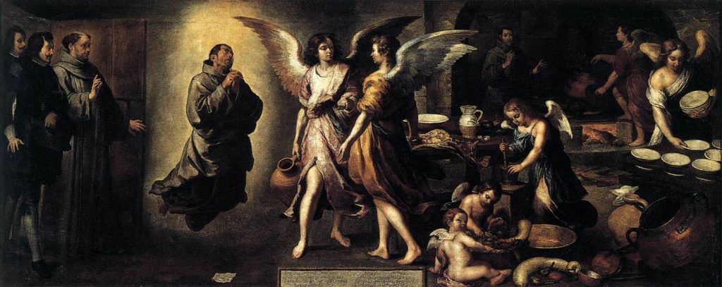 'La cocina de los ángeles' de Bartolomé Esteban Murillo.